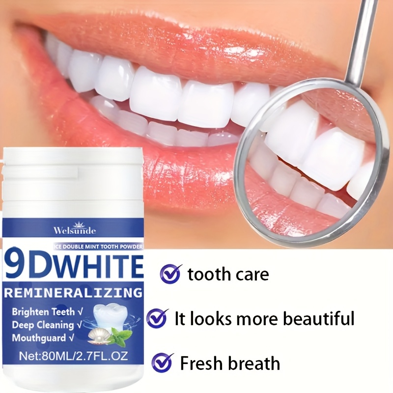 Teeth Whitening Hismile - Polvo dental de hidroxapatita remineralizante blanco