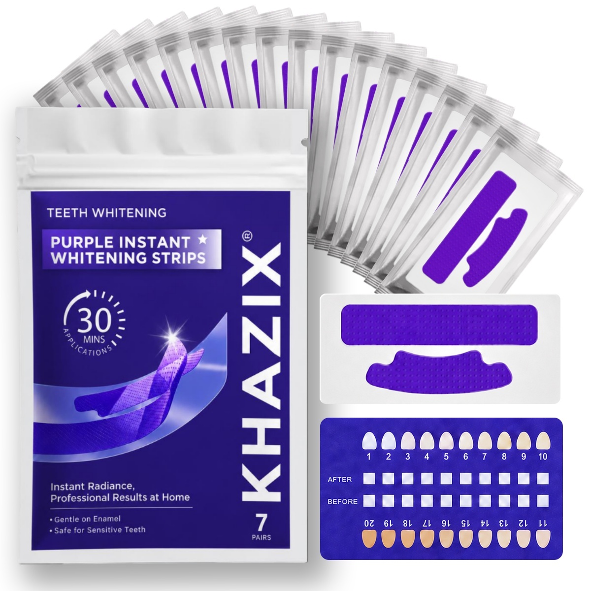 Teeth Whitening Street - 1/7 Pares de Tiras Blanqueadoras de