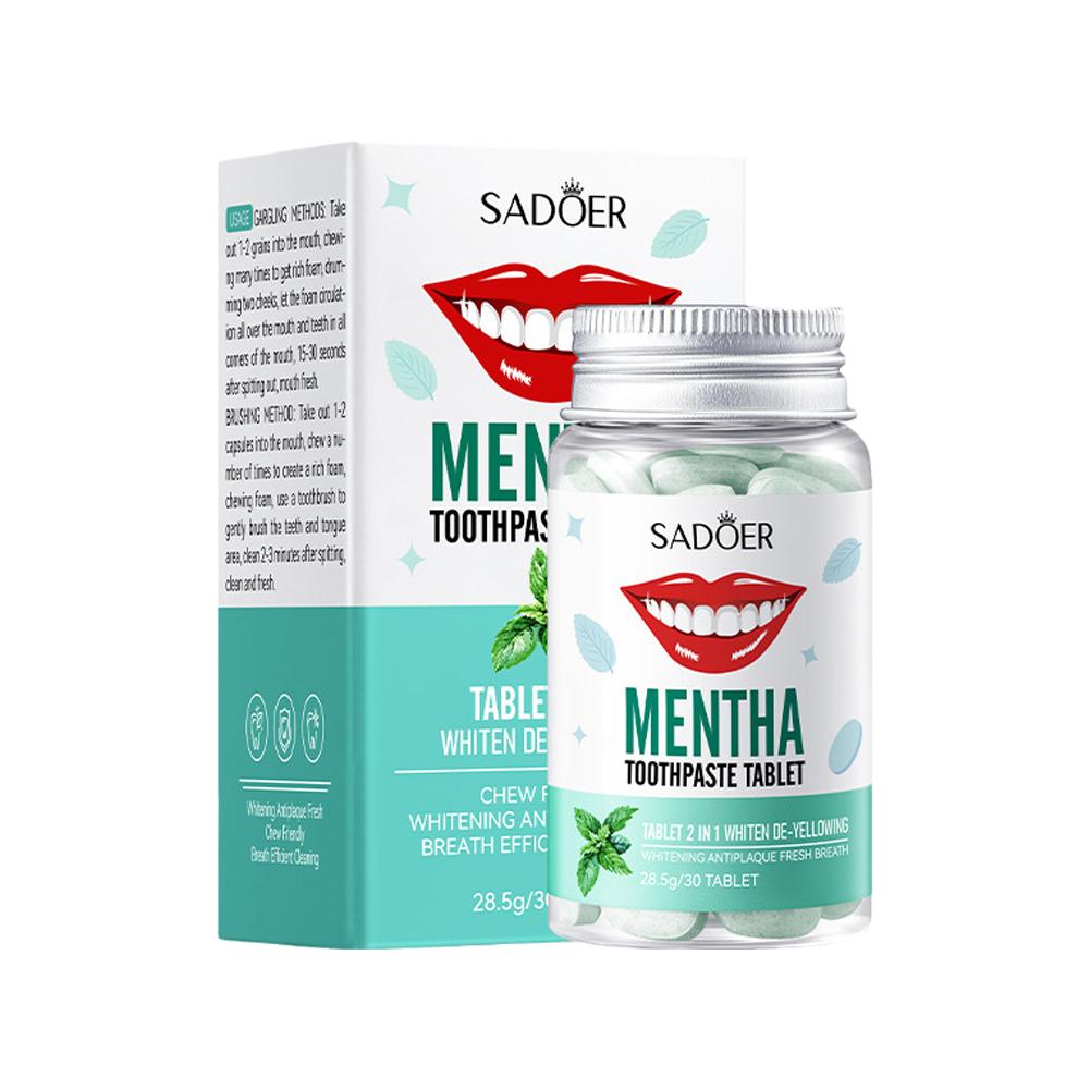 Teeth Whitening Street - Tabletas de pasta de dientes sólidas