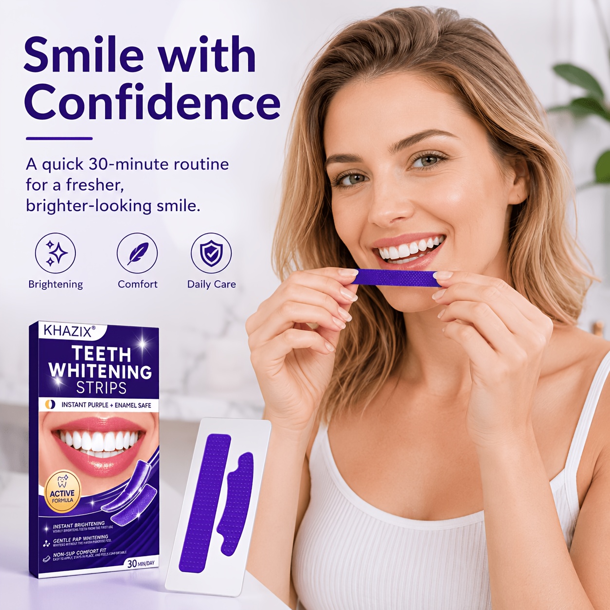 5/10 pares de tiras moradas pa - Teeth Whitening Street reseña y precio