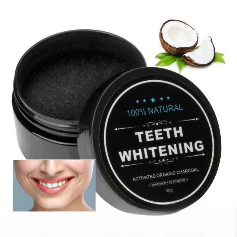 1 caja de polvo blanqueador de - Teeth Whitening Charcoal reseña y precio