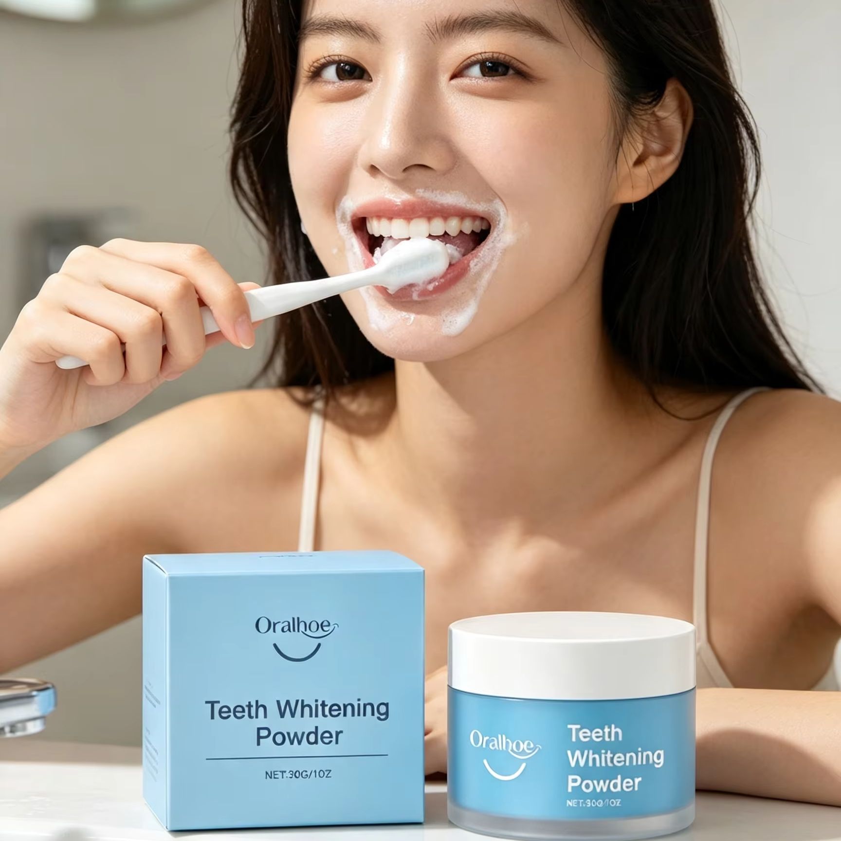 Polvo Dental Oralhoe para Cepi - Teeth Whitening Hismile reseña y precio