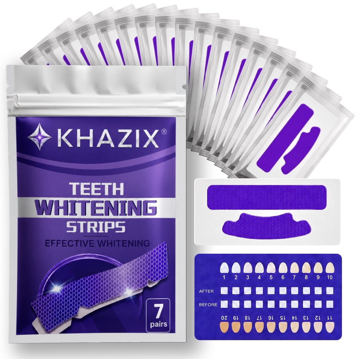 1/7 pares de tiras blanqueador - Teeth Whitening Street reseña y precio