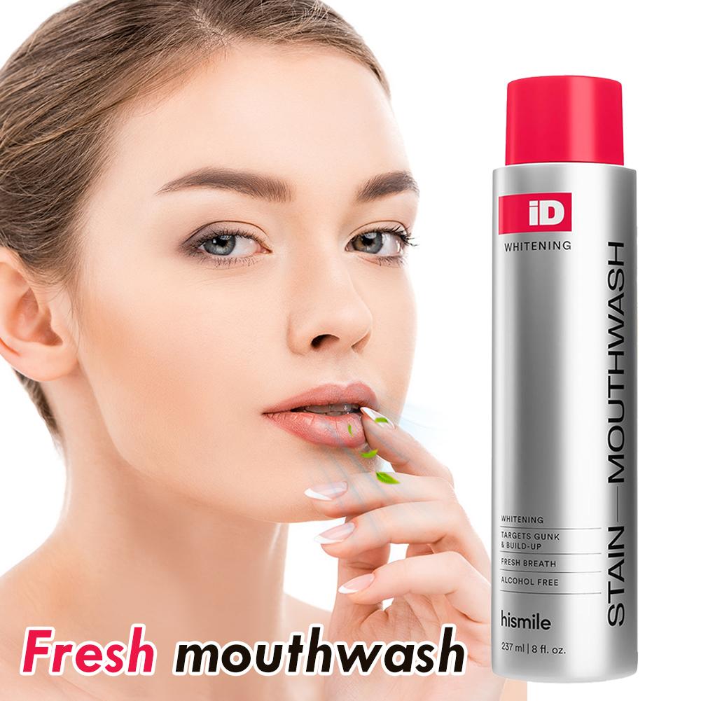 Enjuague bucal sin alcohol His - Teeth Whitening Hismile reseña y precio